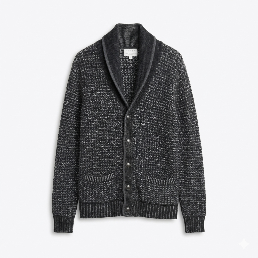 Rag & Bone Target Neiman Marcus Men's Shawl Collar Cardigan Gray L